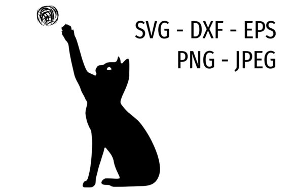 Download Playing Cat Silhouette - Premium Resources