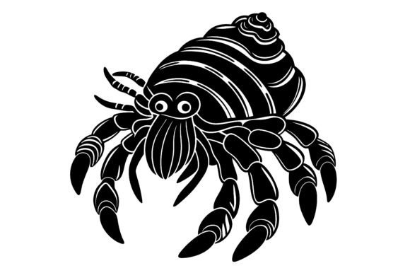 Download Hermit Crab Silhouette Illustration - Silhouette Collection