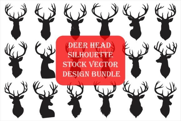 Download Deer Head Silhouette Vector Bundle - Silhouette Collection