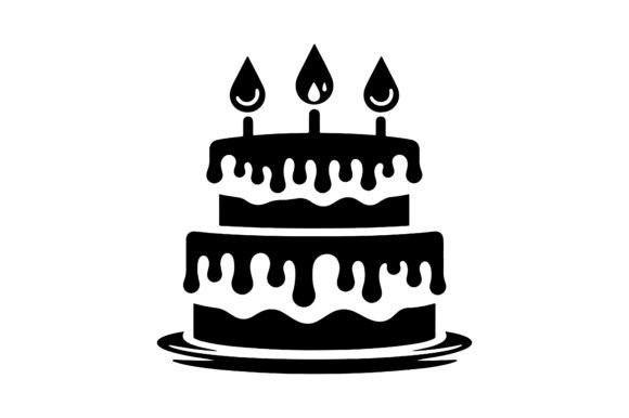 Download Birthday Cake Vector Graphic Silhouette - Silhouette Collection