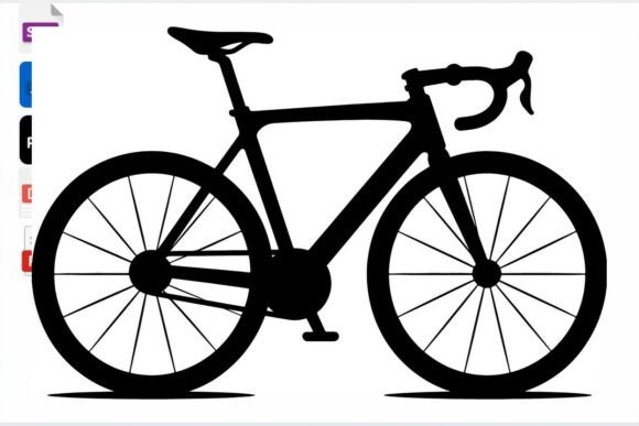 Download Road Bike Silhouette Vector Graphic Art - Silhouette Collection