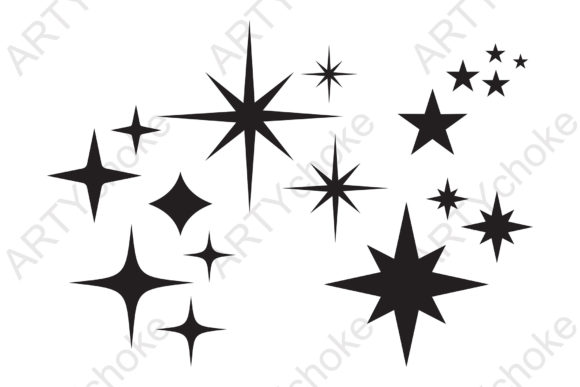 Download Bundle of Silhouette Stars. SVG File - Premium Resources